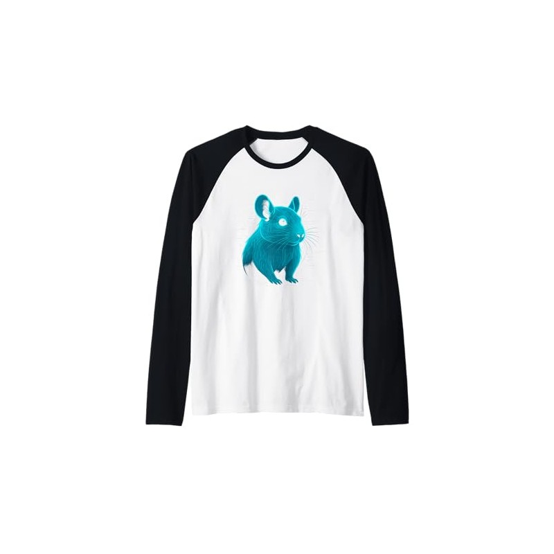 Tech Degu Circuit Pixel Art Raglan Baseball Tee