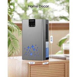 Dehumidifier, 95 OZ Water Tank Dehumidifiers for Home, 1000 sq. ft. Dehumidifier for Basement Bathroom Bedroom with Auto Shut Off, 7 Colors LED Light, Quiet Dehumidifiers with Sleep Mode, Grey