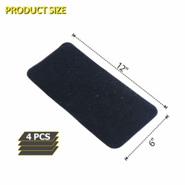 HWIMARINE Marine Non-Skid Pads for Boat Trailer Fenders Steps, Boat Treads Adhesive Traction Sheet, Ship Deck Tools Accessories, Set of 4 (5.9" W x 11.8" L)