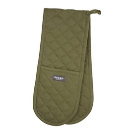 Love Colour Double Oven Gloves, Olive Green