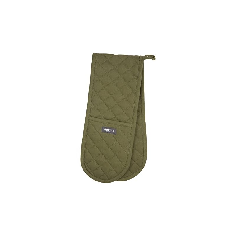 Love Colour Double Oven Gloves, Olive Green