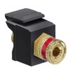 Leviton 40833-BER Coupler Binding Post RED Stripe Black, Image