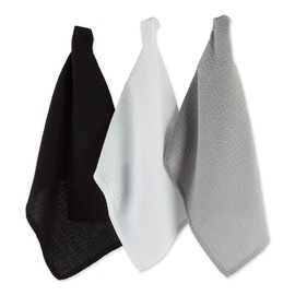 DII Recycled Cotton Kitchen Collection Dishtowel Set, 18x26, Assorted Neutrals, 6 Piece