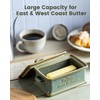 Butter Dish with Lid, Ceramic Butter Holder Container Large Butter