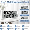 Atomic Clock with Backlight 15" Digital Wall Clock Battery Operated
