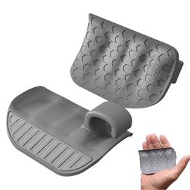 Rbleote 1 Pair Gym Grips, Grip Pads Strength Training, Ergonomic Non-Slip Gym Grips, Unisex for Cross Training, Gymnastics, Dumbbell Weight Lifting, Fitness Accessories (Grey)