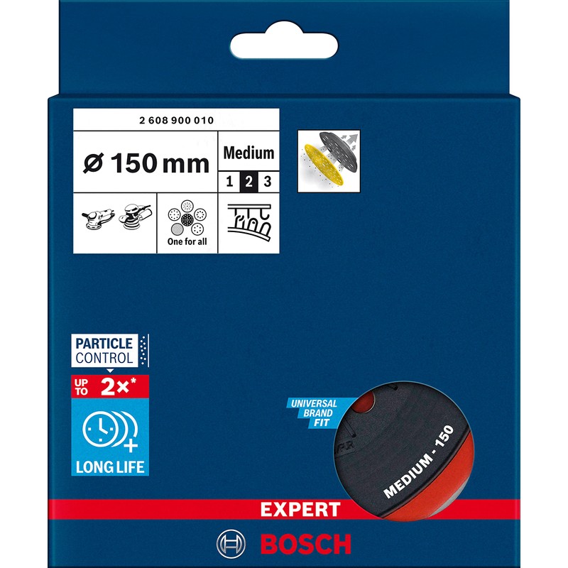 Bosch Professional 1x Expert Multihole Backing Pad (for Bosch, Medium