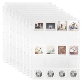 Sekonow 48 Sheets Coin Flip Sleeves for 3 Ring Binder, (2x2in, 960 Pockets), Photo Slide Page Protectors, Top Loading Clear Cardboard Coin Holder Organizer Collection Supplies