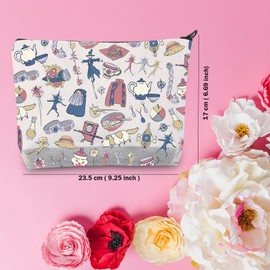 TSOTMO Anime Merch Gift Anime Makeup Bag for Anime Fans Japanese Anime Gift Castle Gift Anime Movie Character Zipper Pouch (Anime Bag)