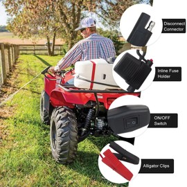 New Classic Wire Harness with Alligator Clips On-Off Switch Quick Disconnect Extension Cord for 12V ATV,UTV,for Lawn and Garden Sprayers,3-5/8" x 6-5/8"Sprayer Parts