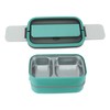 Lunch Box Double Layer Microwave Safe Leakage Proof Stainless Steel
