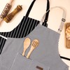 saerryor 2 Pack Unisex Adjustable Bib Apron with Pockets Cooking