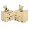 Tooth Box Metal Cute BearShape Storage Case with 2 Drawers