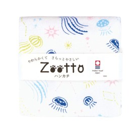 Prairie Dog Imabari Towel, Animal Pattern, Handkerchief, Made in Japan (Jellyfish Constellation)