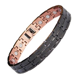 Gatuida Copper Therapy Bracelet for Men Dual-row Wristband for Health Stylish and Chain for Circulation and Muscle Relief