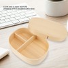 Bento Box Portable Japanese Style Wooden Large Single Layer Removable