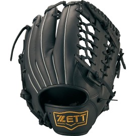 Zett BSGB3910A Soft Baseball Glove (Gloves), Litex, All-Round, Right Throw, Black (1900), Size: 5
