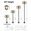 73 Inch Aluminum Solar Lamp Post Light, Outdoor Waterproof IP65