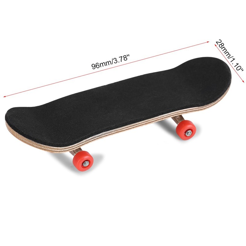Milltrip Wooden Finger Skateboards, 1Pc Maple Wooden Alloy Fingerboard Finger