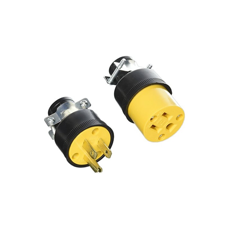 Set Male & Female Extension Cord Replacement Electrical End Plugs