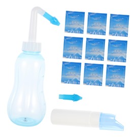 minkissy Nasal Sinus Irrigation Bottle Nose Portable Salt Water Wash for Adults