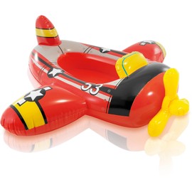 Warenhandel König, Children's Rubber Boat, Dinghy for Swimming Pool Cruiser, Aeroplane Red