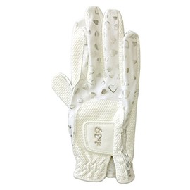 MIC 39 GOLF FIT39 Women's MGF-220N Gloves for Right Handed (Left Handed), Heart Silver, M Size