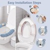 Muimurex Padded Toilet Seat Warmer Cushion Washable(Blue)