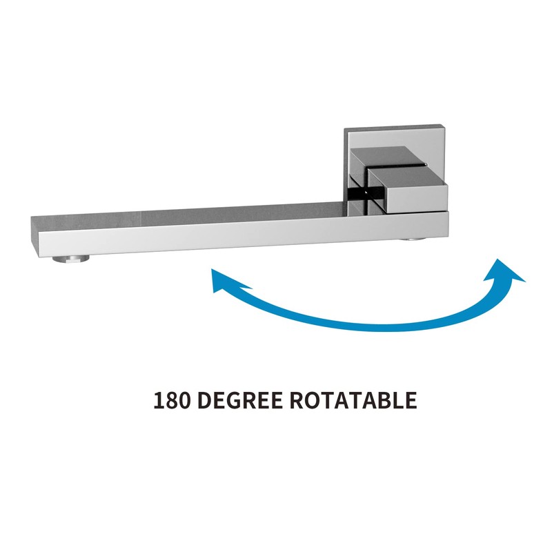 AYIVG Bathroom Chrome Brass Folding Spout Tub Wall Mounted Bathtub