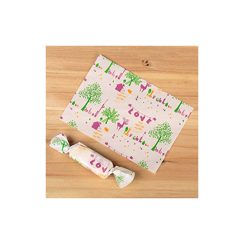Candy Making Packaging Wrapper Nougat/Toffee Twisting Wax Paper Wedding Bevorzugungen,