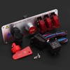 Ignition Switch Panel Kit, 12V Engine Start Push Button 5