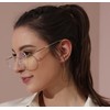Dauco Unisex Glasses Silver and Black Retro Sixties Style Round