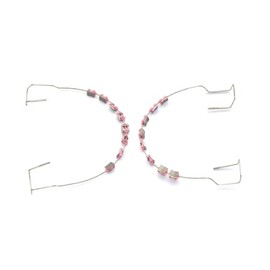 TTKBHHQ-Metal bracket and orthodontic strap set, 1 set of props with metal wires for orthodontists to explain, props set for dental students to practice, temporary dental decorations. (pink)