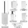 Bathroom Accessory-6Pcs White Bathroom Accessories Set Includes Soap Dispenser, Toothbrush
