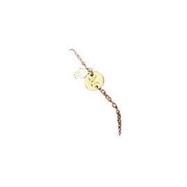 Erste Scheibe Tiny Hamsa Anhänger Gold Brief Armband