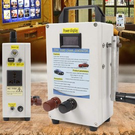 150W Hand Crank Generator, Portable Generator Hand Crank Charger Generator Emergency Power Supply, USB Vehicle Charging Generator for Outdoor Travel