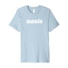 Oasis – White Logo On Baby Blue Premium T-Shirt