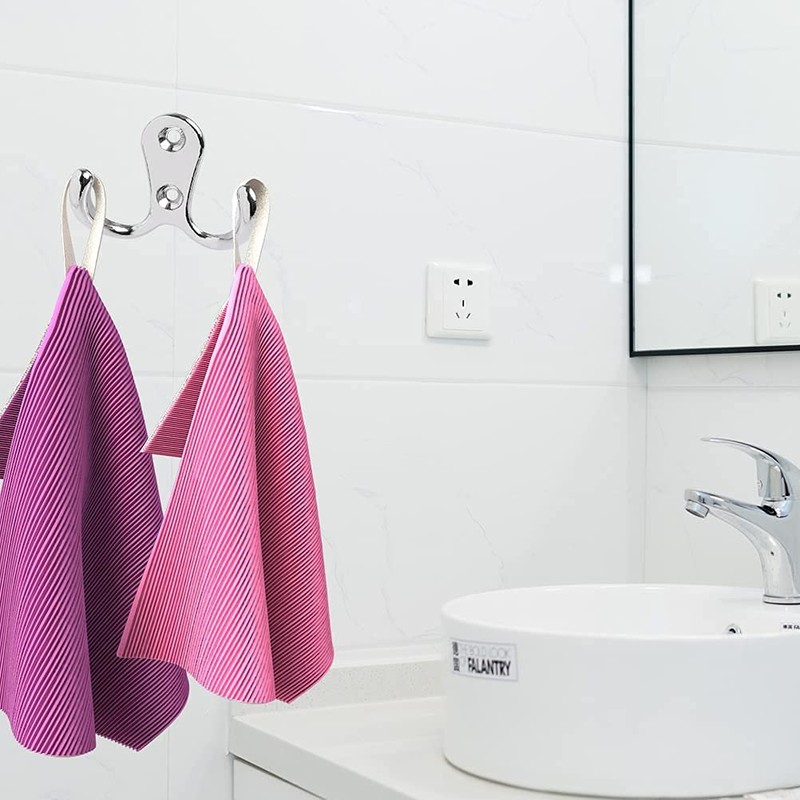 Double Prong Coat Hook Robe Hooks Dual Coat Hooks Wall