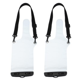 PATIKIL Two-way Radio Walkie Talkie Case Waterproof Bag with Lanyard & Clip, 2 Pcs Portable Radio Waterproof Case Pouch Fits Standard UV5R UV82 BF-888S, Transparent