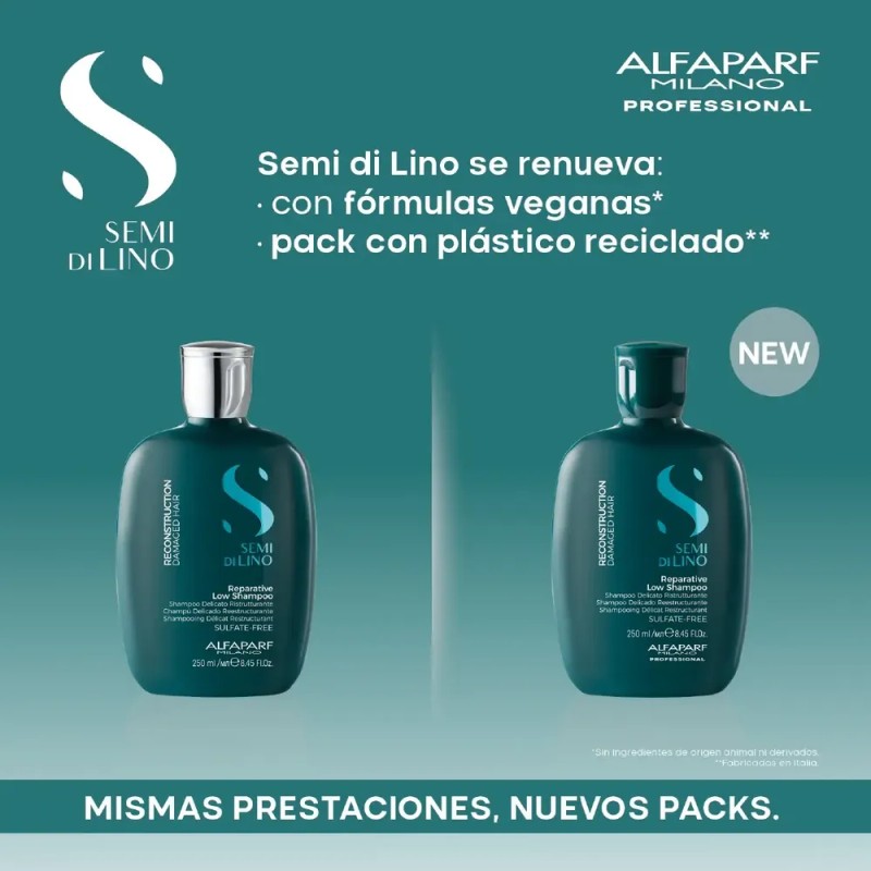 Shampoo Reconstruction Cabello Dañado Semi Di Lino Alfaparf