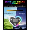 VANKUB 1PCS Car LED Ambient Lights, Car Triangle Window Solar-Powered