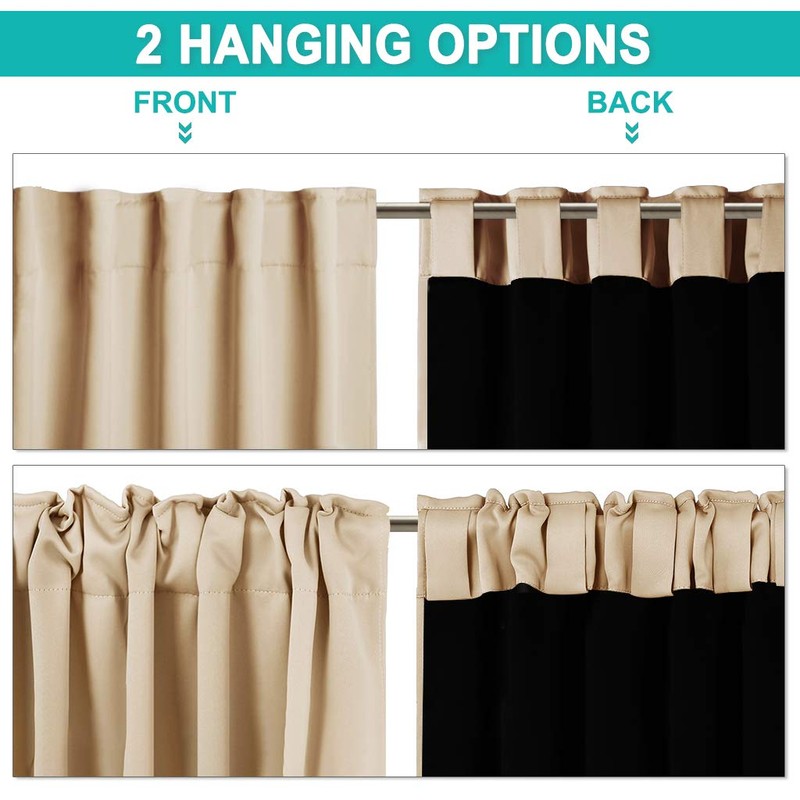 NICETOWN Thermal Insulated 100% Blackout Curtains, Multi-Function Noise Reducing Drapes