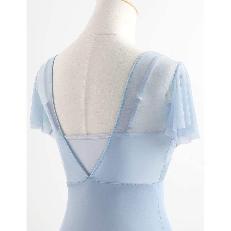 [Daydance] Ballet Leotard, Adult, Ballet Leotard Mesh with Ruffle Sleeve,