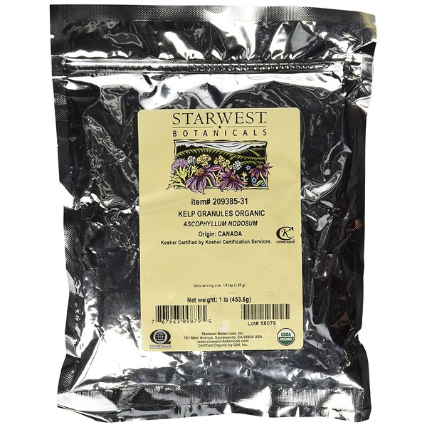 STARWEST BOTANICALS Organic Kelp Granules,1 Pound