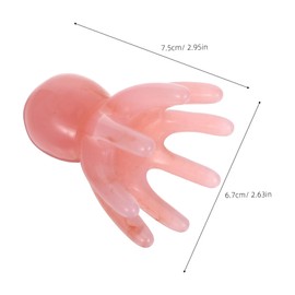 COLLBATH Octopus Scalp Massage Comb Deep Multipoint Relaxation Tool for Head and Facial Care Portable Pink Finger Massager for Stress Relief and Daily Efficiency