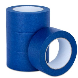 XUXU Blue Painters Tape, 2 Inch Blue Painters Masking Tape Bulk for Multi-Surface, Produce Sharp Lines, Residue-Free 196 Yards Total Blue Tape Set of 4 Rolls | XUXU