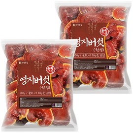 Domestic reishi mushroom whole round 500g pack (2 pieces) / 국산 영지버섯 통 원형 500g 2개