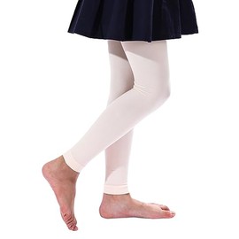 EVERSWE Girl's Microfiber Footless Tights, Ultra Soft Ballet Dance Tights (Ballet Pink 2-4)