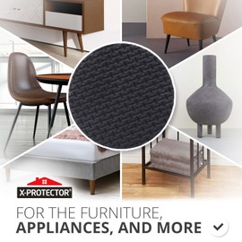 Non Slip Furniture Pads 16 pcs 1" X-Protector - Premium Furniture Grippers! Self-Adhesive Rubber Feet Furniture Feet - Ideal Non Skid Furniture Pad Floor Protectors - Keep Furniture in Place!