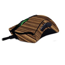 MightySkins Skin Compatible with Razer Deathadder Elite - Dark Zebra Wood | Protective, Durable, and Unique Vinyl Decal wrap Cover | Easy to Apply, Remove, and Change Styles | Made in The USA